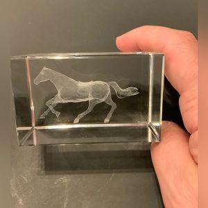 Horse 3D In Glass